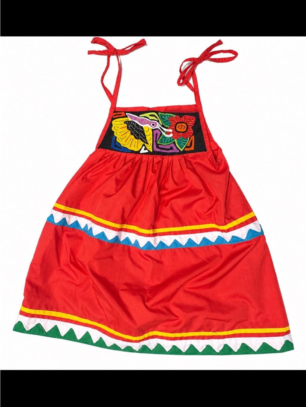 traditional Panamanian Bugle indigenous tex girls dress 2-3